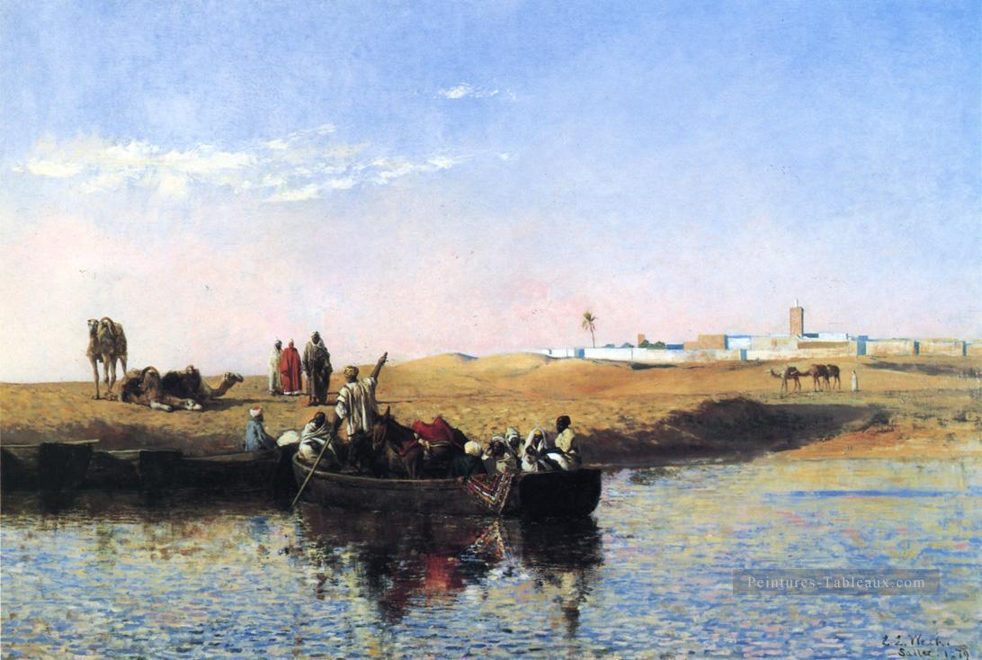 Scène à la vente au Maroc Persique Egyptien Indien Edwin Lord Weeks Peintures à l'huile